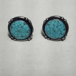 60s Vintage Sterling Silver Twist On Earrings